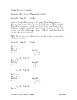 Chapter 8 Systems of Equations