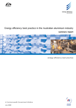 Energy efficiency best practice in the Australian aluminium industry