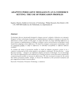 adaptive persuasive messages in an e
