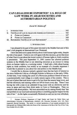 us rule of law work in arab societies and authoritarian politics