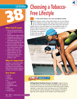 Lesson 38 Choosing a Tobacco-Free Lifestyle