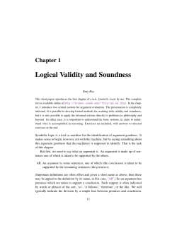 Logical Validity and Soundness