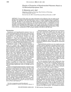 Kinetics of Formation of Hyperbranched Polyesters Based on 2,2