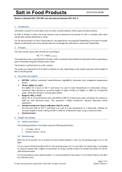 Salt in Food Products