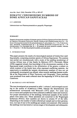 Somatic chromosome numbers of some African