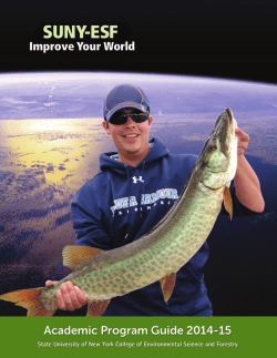 Programs Guide  - SUNY-ESF