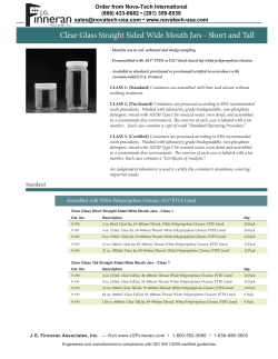 Clear Glass Straight Sided Wide Mouth Jars