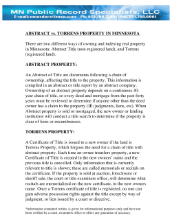 Abstract vs. Torrens Land in Minnesota