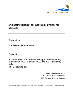 Evaluating high pH for control of dreissenid