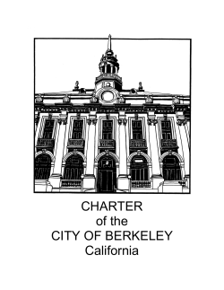 CHARTER of the CITY OF BERKELEY California