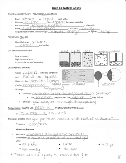 Teacher Notes - Unit 13 Gas Laws (1)