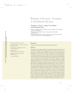Biology of Invasive Termites: A Worldwide Review