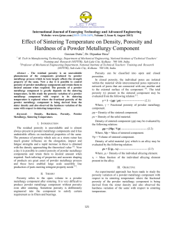 Effect of Sintering Temperature on Density, Porosity and