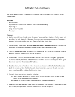 Bohr-Rutherford Assignment