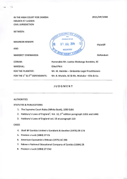 judgment - ZambiaLII