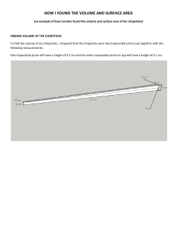 Sample Volume and Surface Area Calculations