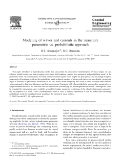 Modeling of waves and currents in the nearshore