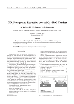 NO Storage and Reduction over Al R ction over Al O