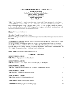 library of congress &ndash; pathways civil rights