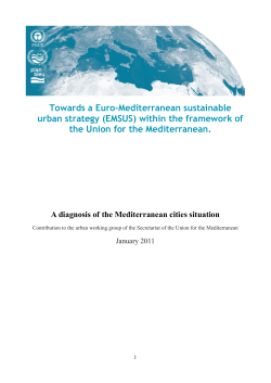 Report on the diagnosis of the Mediterranean cities situation