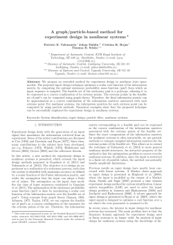 A graph/particle-based method for experiment design in nonlinear