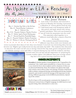 Quarter 2 Newsletters