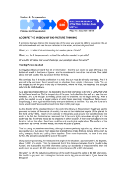 acquire the wisdom of big-picture thinking