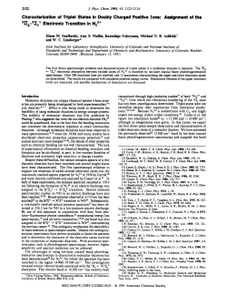Characterization of triplet states in doubly charged positive ions