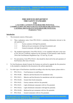 General restaurants with high fire potential