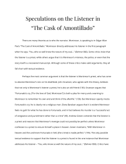 Speculations on the Listener in &ldquo;The Cask of Amontillado&rdquo;