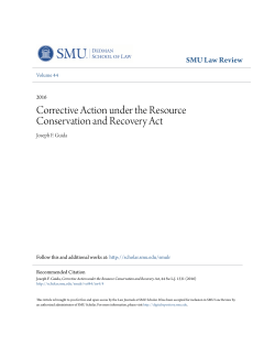 Corrective Action under the Resource Conservation and Recovery Act