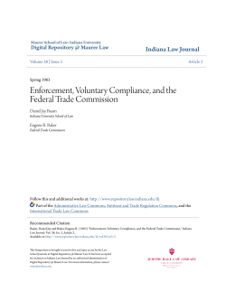 Enforcement, Voluntary Compliance, and the Federal Trade