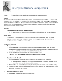 Enterprise Oratory Competition - UCO