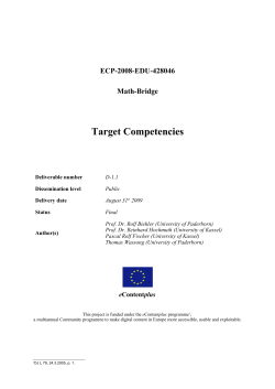 target competencies - Math