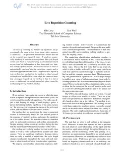 Live Repetition Counting - The Computer Vision Foundation