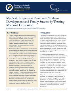 July 21, 2016 Medicaid Expansion Promotes Children`s
