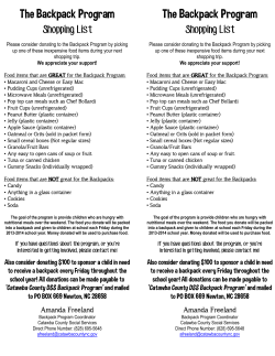 The Backpack Program