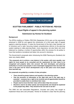 Equal Rights of appeal in the planning system