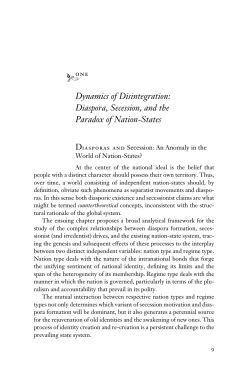 Dynamics of Disintegration: Diaspora, Secession, and the Paradox