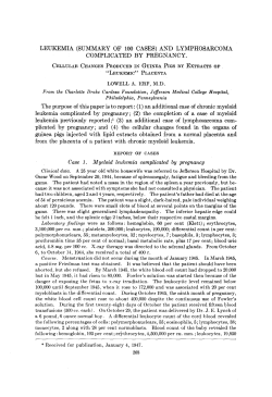 LEUKEMIA (SUMMARY OF 100 CASES) AND LYMPHOSARCOMA