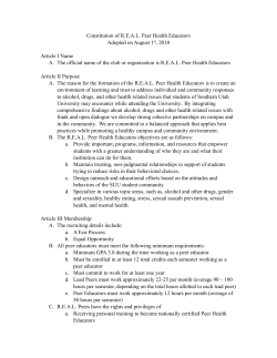 Constitution of Real Peers