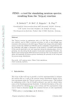 PINO-a tool for simulating neutron spectra resulting from the 7Li (p, n