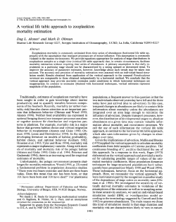AKSNES, DAG L., AND MARK D. OHMAN. A vertical life table
