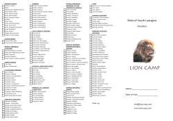 our bird checklist