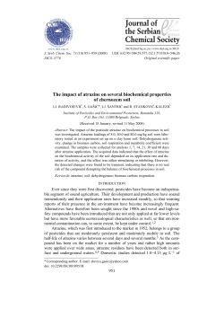 The impact of atrazine on several biochemical properties