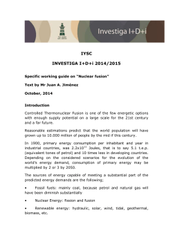 IYSC INVESTIGA I+D+i 2014/2015