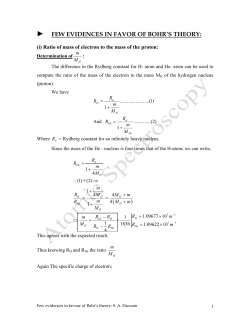 Few evidences in favour of Bohr atom model