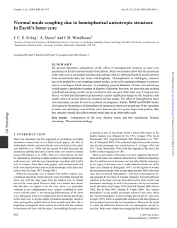 Normal mode coupling due to hemispherical anisotropic structure in
