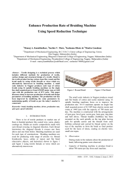 Enhance Production Rate of Braiding Machine Using