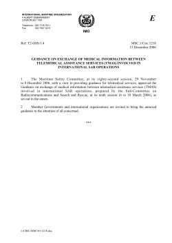 IMO Ref: T2-OSS/1.4 MSC.1/Circ.1218 15 December 2006